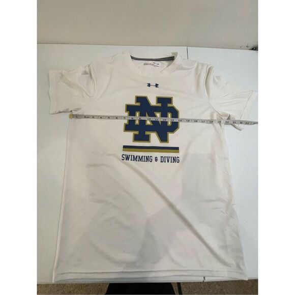 Notre Dame swimming and diving white tshirt Under Armour small - Picture 3 of 5